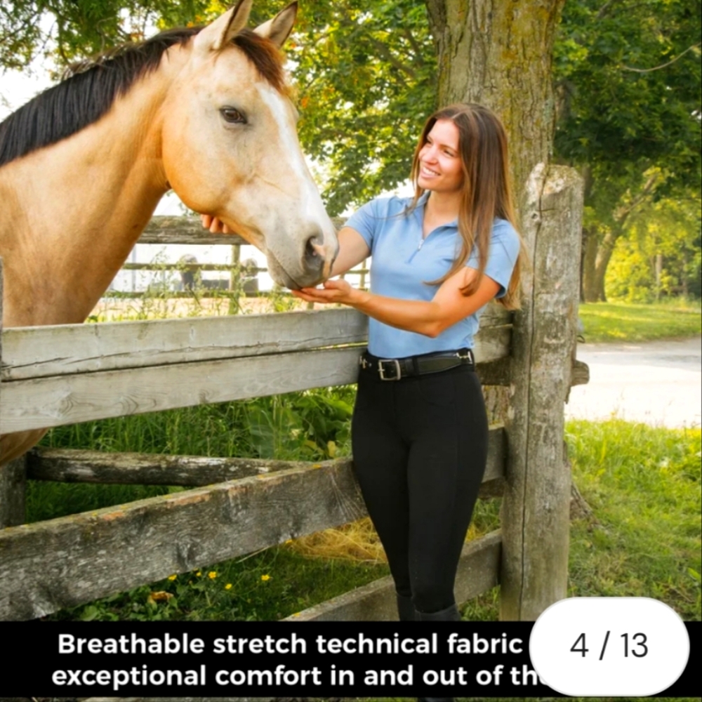 Black High-Rise Riding Leggings — Sleek Everyday Equestrian Style